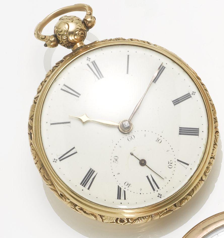 Lewis Samuel. An early 19th century 18ct gold open face pocket watch