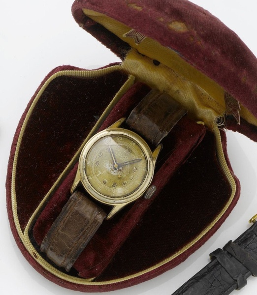 Rolex. A gold plated centre seconds wristwatch with original fitted box