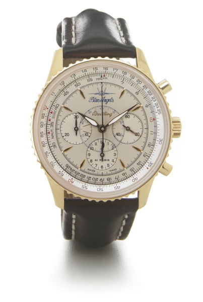 Breitling. An 18k gold limited-edition self-winding chronograph wristwatch
