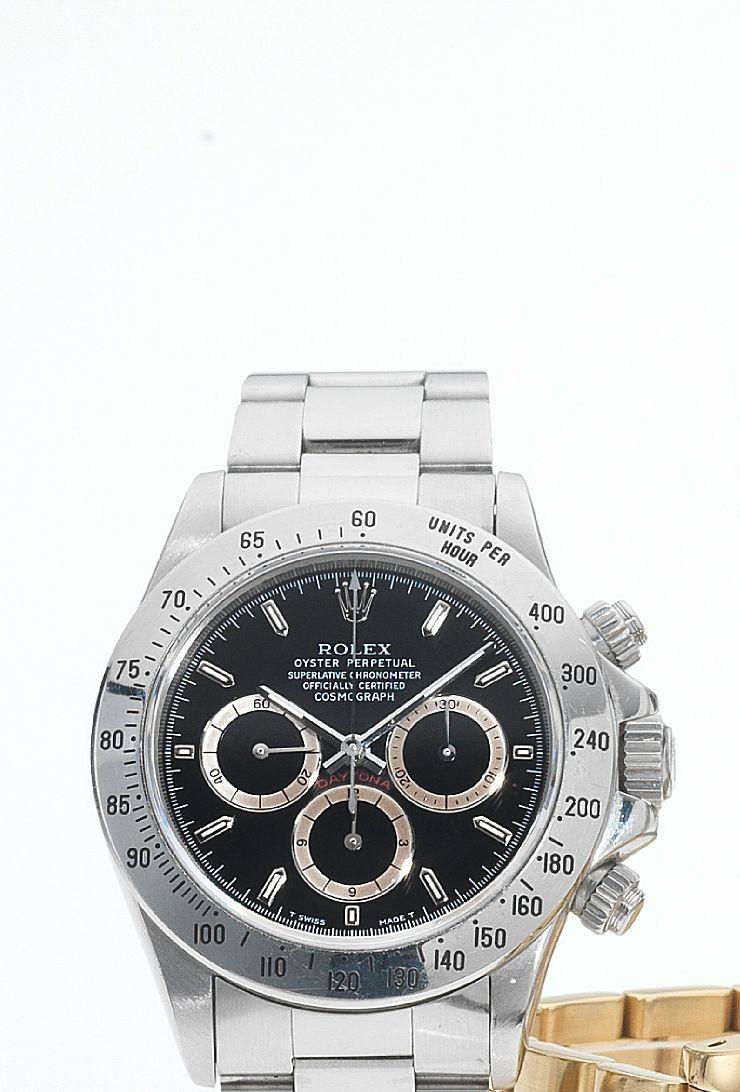 Rolex. A fine stainless steel automatic chronograph bracelet watch