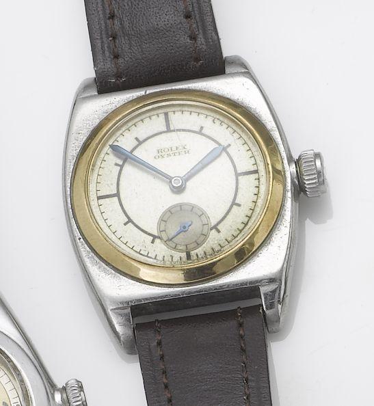 Rolex. A stainless steel and gold wristwatch