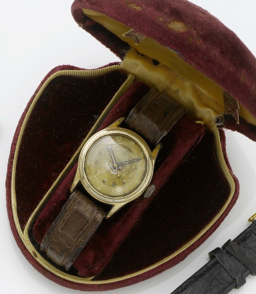 Rolex. A gold plated centre seconds wristwatch with original fitted box