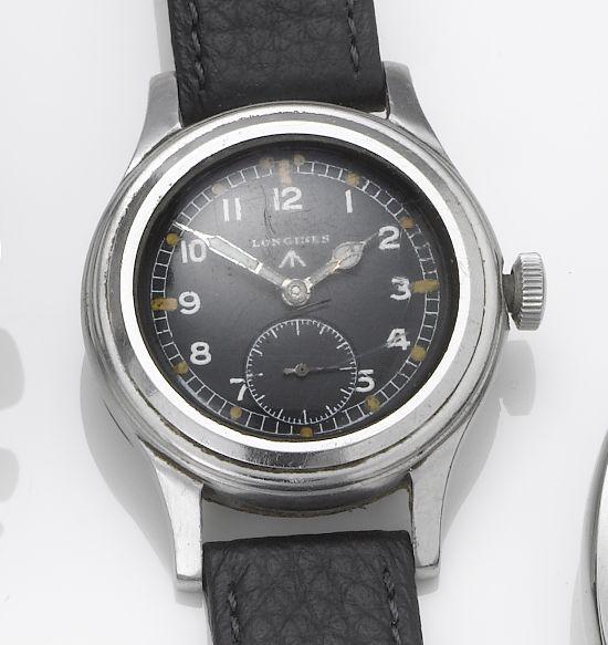Longines. A stainless steel military wristwatch