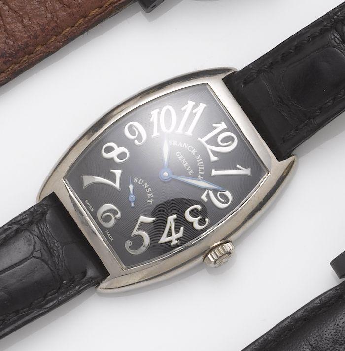 Franck Muller. A lady's 18ct white gold wristwatch together with fitted box and certificate