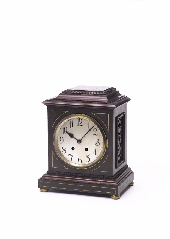 An early 20th century German mahogany mantel clock