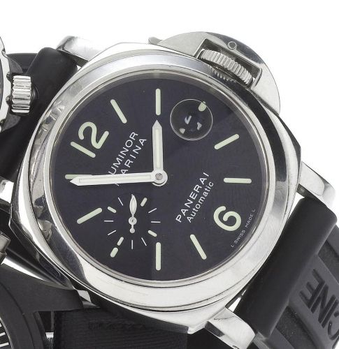 Officine Panerai. A fine stainless steel automatic calendar wristwatch