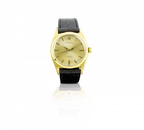 Rolex. A fine and rare 18ct gold automatic wristwatch