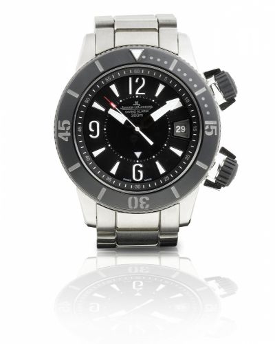 Jaeger-LeCoultre. A very fine and rare titanium automatic limited edition diving wristwatch with alarm