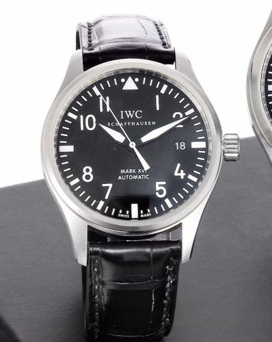 IWC. A stainless steel automatic centre seconds calendar wristwatch together with IWC box and papers