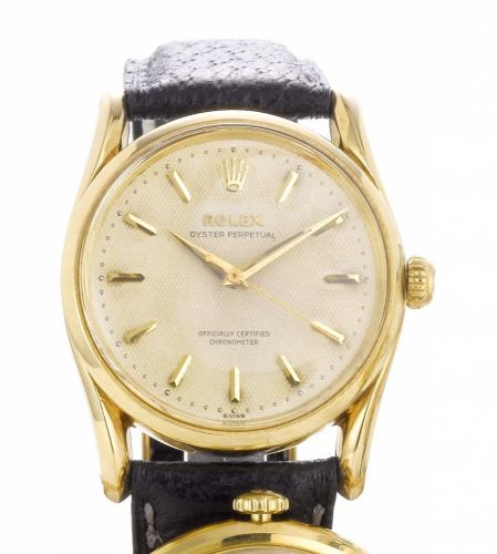 Rolex. A fine 14ct gold automatic wristwatch