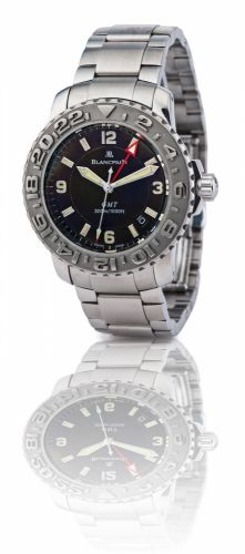 Blancpain. A fine stainless steel automatic GMT divers watch