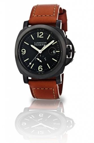 Officine Panerai. A fine and rare PVD stainless steel automatic limited edition calendar wristwatch with power reserve