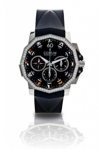 Corum. A fine stainless steel diamond limited edition wristwatch with chronograph