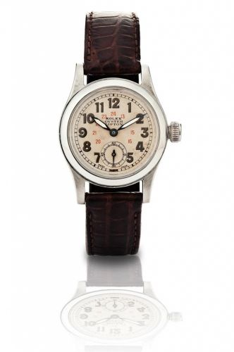 Rolex. A fine stainless steel manual wind wristwatch