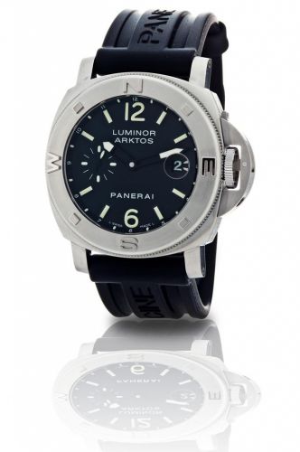 Officine Panerai. A fine and rare stainless steel automatic chronograph limited edition wristwatch