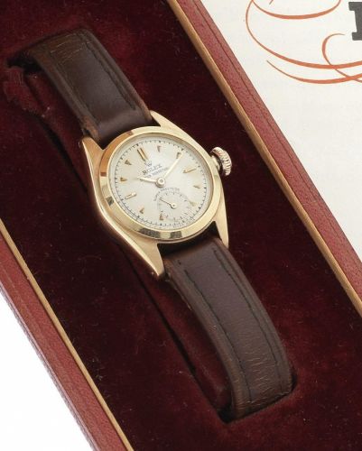 Rolex. A fine 18ct rose gold lady's automatic wristwatch together with original fitted box and papers