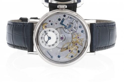 Breguet. A fine 18ct white gold manual wind wristwatch with dual power reserve indication and fitted box and papers