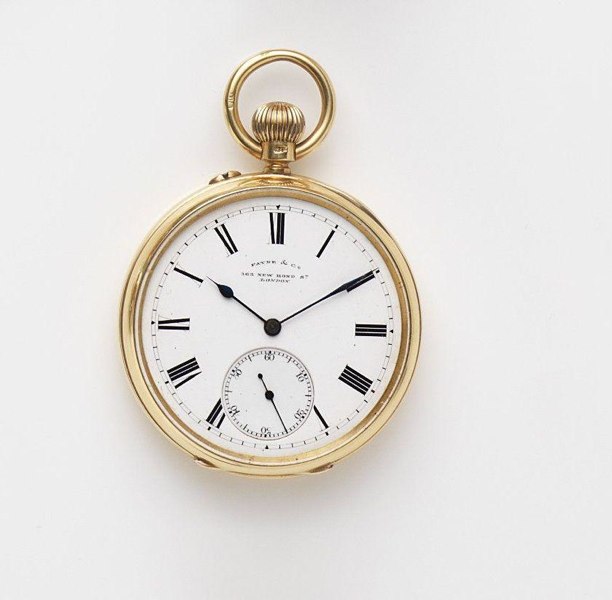 Payne Co, London. An 18ct gold keyless wind open face pocket watch Case No.26557, Movement No.6727, London Hallmark for 1900