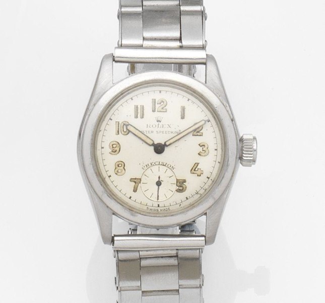 Rolex. A stainless steel manual wind bracelet watch Oyster Speedking, Ref:2280, Case No.79895, Circa 1939