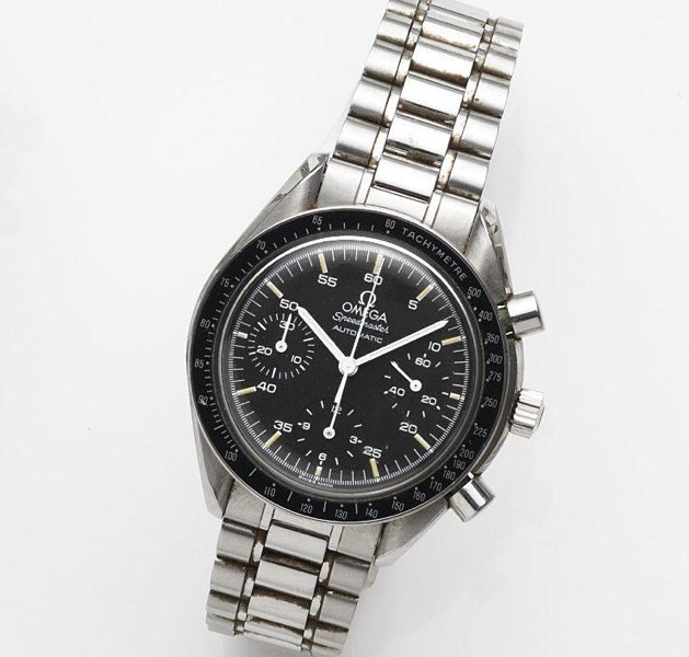 Omega. A stainless steel automatic chronograph bracelet watch Speedmaster Automatic, Ref:175.0032, Case No.51195624, Sold 7th April 1993