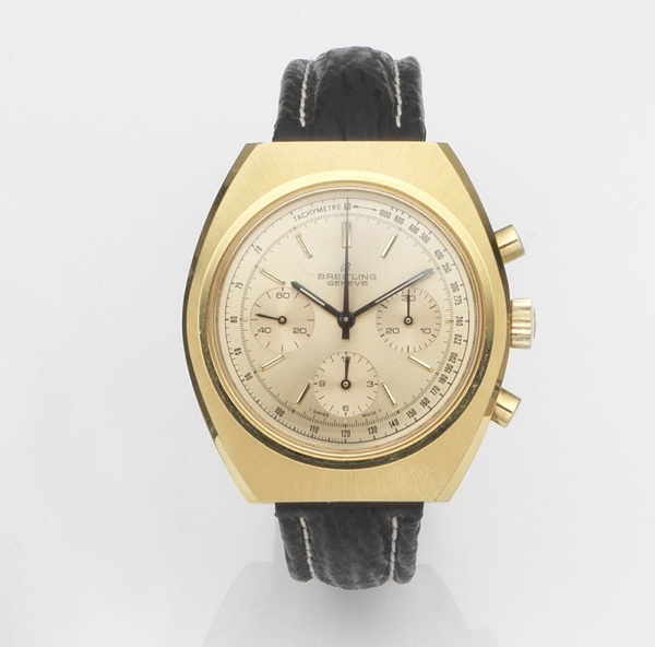 Breitling. A gold plated manual wind chronograph wristwatch Long Playing, Ref:1451, Case No.1 435 763, Circa 1975
