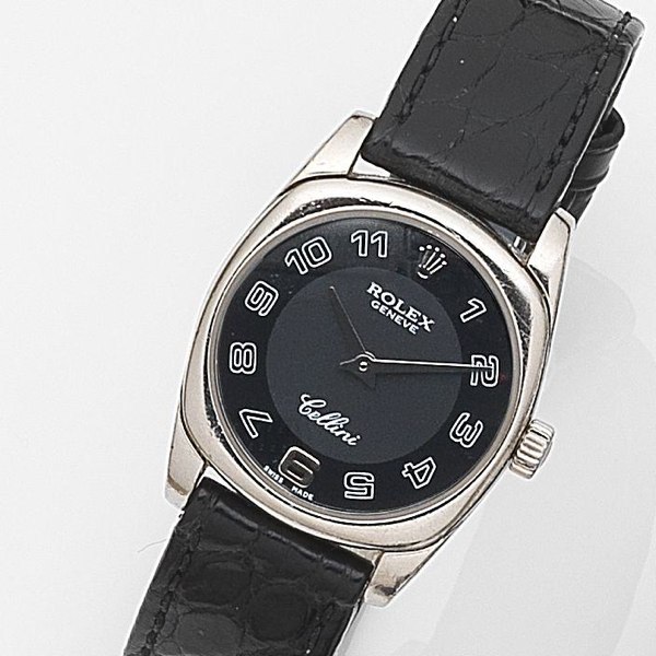 Rolex. An 18ct white gold quartz wristwatch