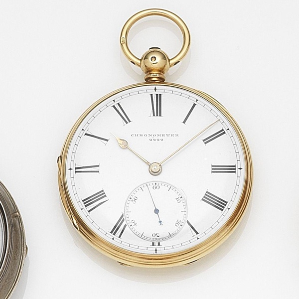 Patent Union. An 18ct gold key wind open face pocket watch with Robin escapement