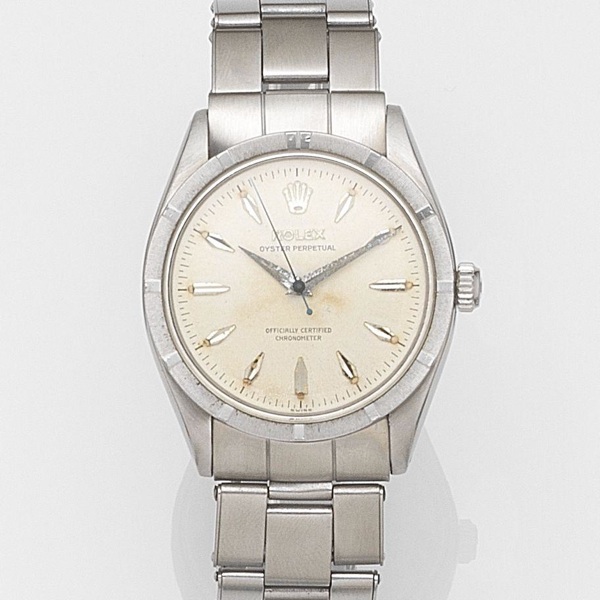 Rolex. A stainless steel automatic centre seconds bracelet watch