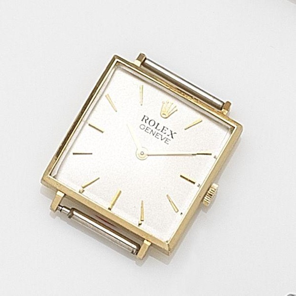 Rolex. An 18ct gold manual wind watch head