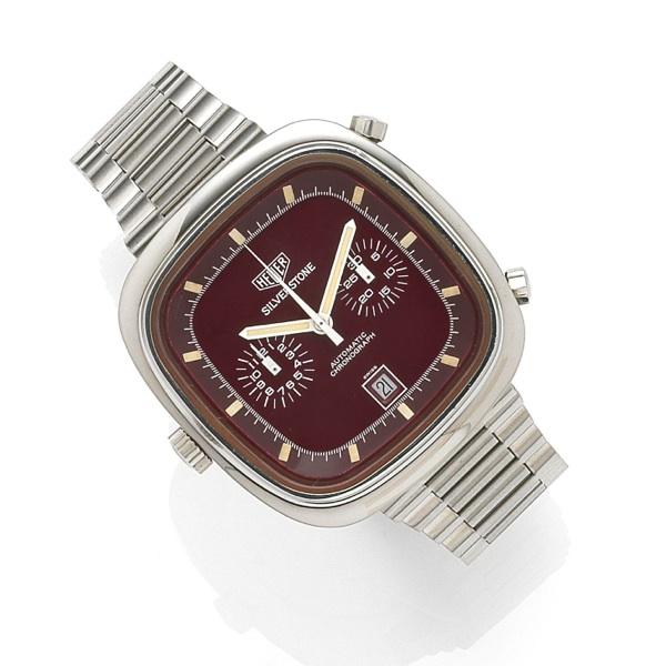 Heuer. A stainless steel automatic calendar chronograph bracelet watch