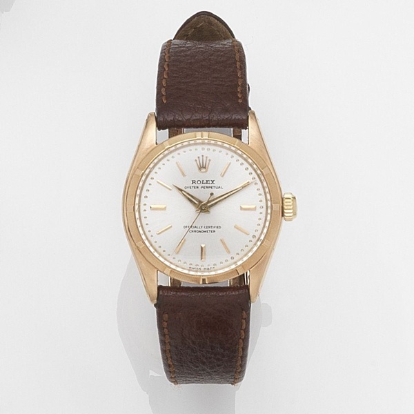 Rolex. A rose gold automatic centre seconds wristwatch