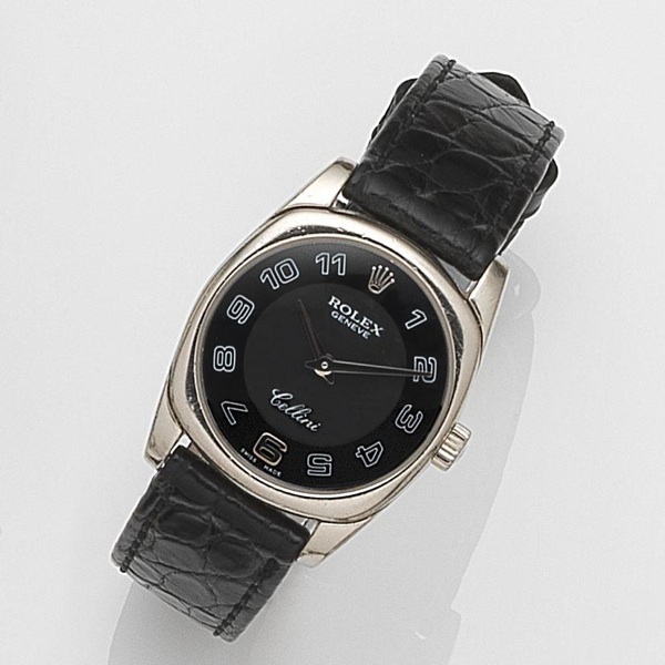 Rolex. An 18ct white gold quartz wristwatch