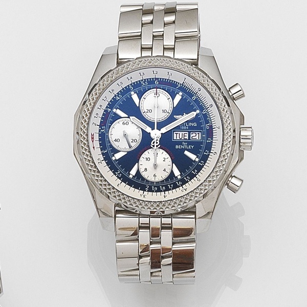 Breitling. A stainless steel oversized automatic calendar chronograph bracelet watch