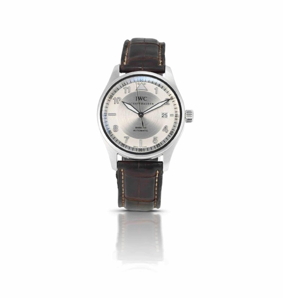 IWC. A stainless steel calendar automatic wristwatch
