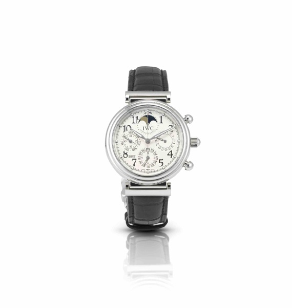 IWC. A fine and rare stainless steel chronograph perpetual calendar automatic wristwatch with moon phases