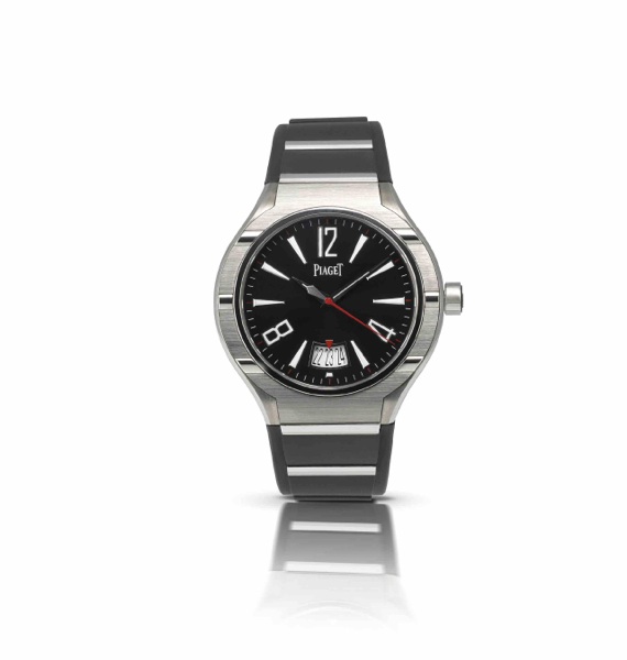 Piaget. A fine stainless steel and titanium automatic calendar wristwatch