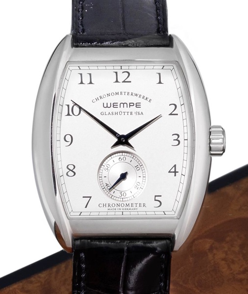 Chronometer Wempe, Chronometerwerke Glashutte. A stainless steel manual wind wristwatch