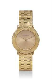VACHERON CONSTANTIN. AN 18K GOLD WRISTWATCH WITH BRACELET