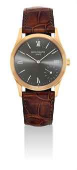 PATEK PHILIPPE. A FINE 18K PINK GOLD WRISTWATCH WITH ORIGINAL CERTIFICATE AND BOX