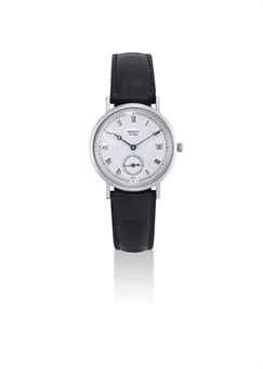 BREGUET. A FINE 18K WHITE GOLD AUTOMATIC WRISTWATCH WITH DATE