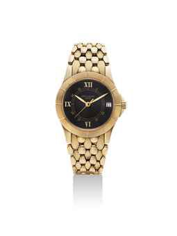PATEK PHILIPPE. A FINE 18K GOLD AUTOMATIC WRISTWATCH WITH SWEEP CENTRE SECONDS, DATE, BRACELET, ORIGINAL CERTIFICATE AND BOX
