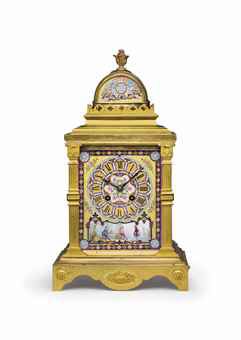 Japy. A Fine Gilt Brass and Sevres-Style Striking Mantel Clock