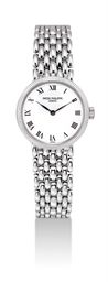 PATEK PHILIPPE. A LADY'S 18K WHITE GOLD BRACELET WATCH