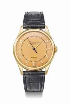 Vacheron Constantin. A fine and attractive 18K gold automatic wristwatch with sweep centre seconds and pink dial.