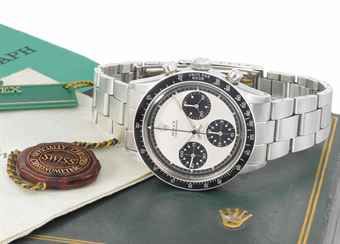 Rolex. A highly rare and attractive stainless steel chronograph wristwatch with bracelet, original Guarantee and box
