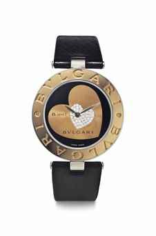 Bulgari. An 18k Gold Two-Tone and Diamond-Set Wristwatch