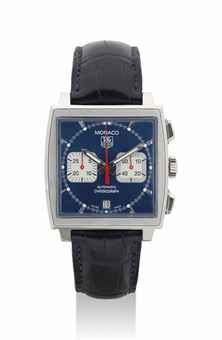 TAG HEUER. A STAINLESS STEEL SQUARE AUTOMATIC CHRONOGRAPH WRISTWATCH WITH DATE