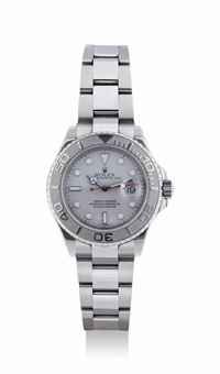 ROLEX. A STAINLESS STEEL AND PLATINUM AUTOMATIC WRISTWATCH WITH SWEEP CENTRE SECONDS,DATE AND BRACELET