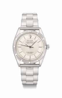 Rolex. A rare and unusual stainless steel automatic wristwatch with sweep centre seconds and bracelet