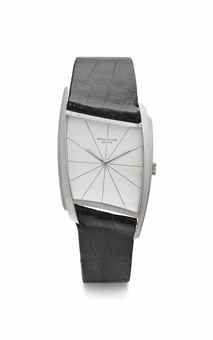 Patek Philippe. A Rare 18k White Gold Asymmetrical Wristwatch